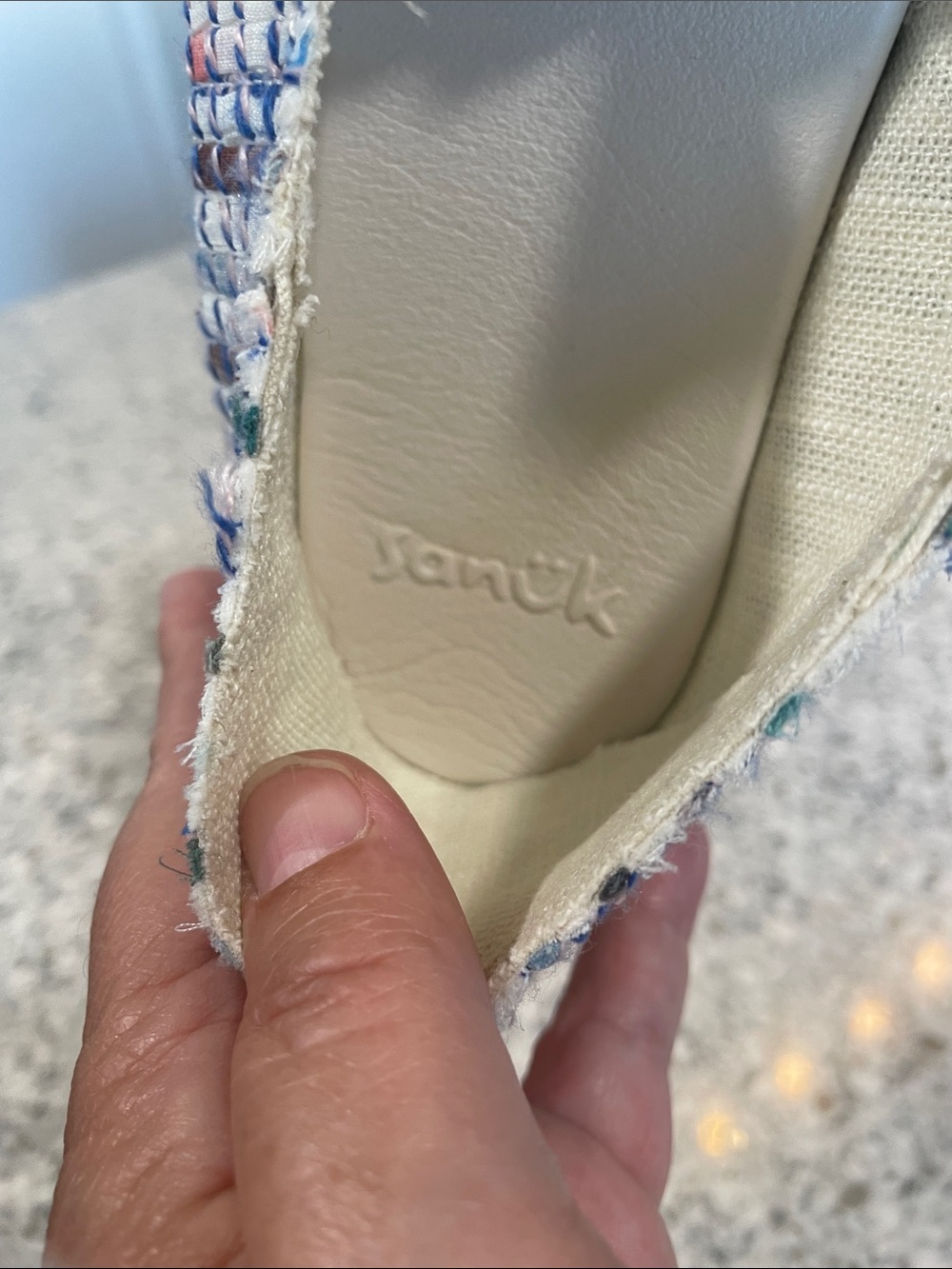 Sanuk Women's Slip-On Casual Flats in Multicolor Tweed - Picture 3 of 8